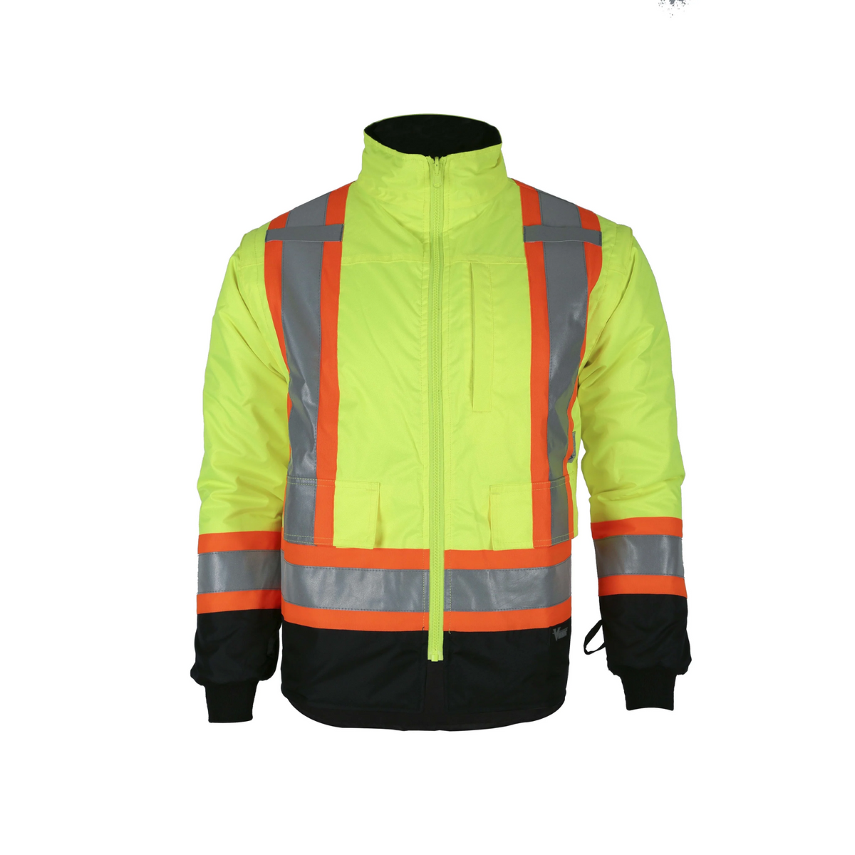 Viking Men&#39;s Handyman® Waterproof Class 1 Hi-Vis 7-in-1 Rain Jacket_Hi-Vis Green - Work World - Workwear, Work Boots, Safety Gear