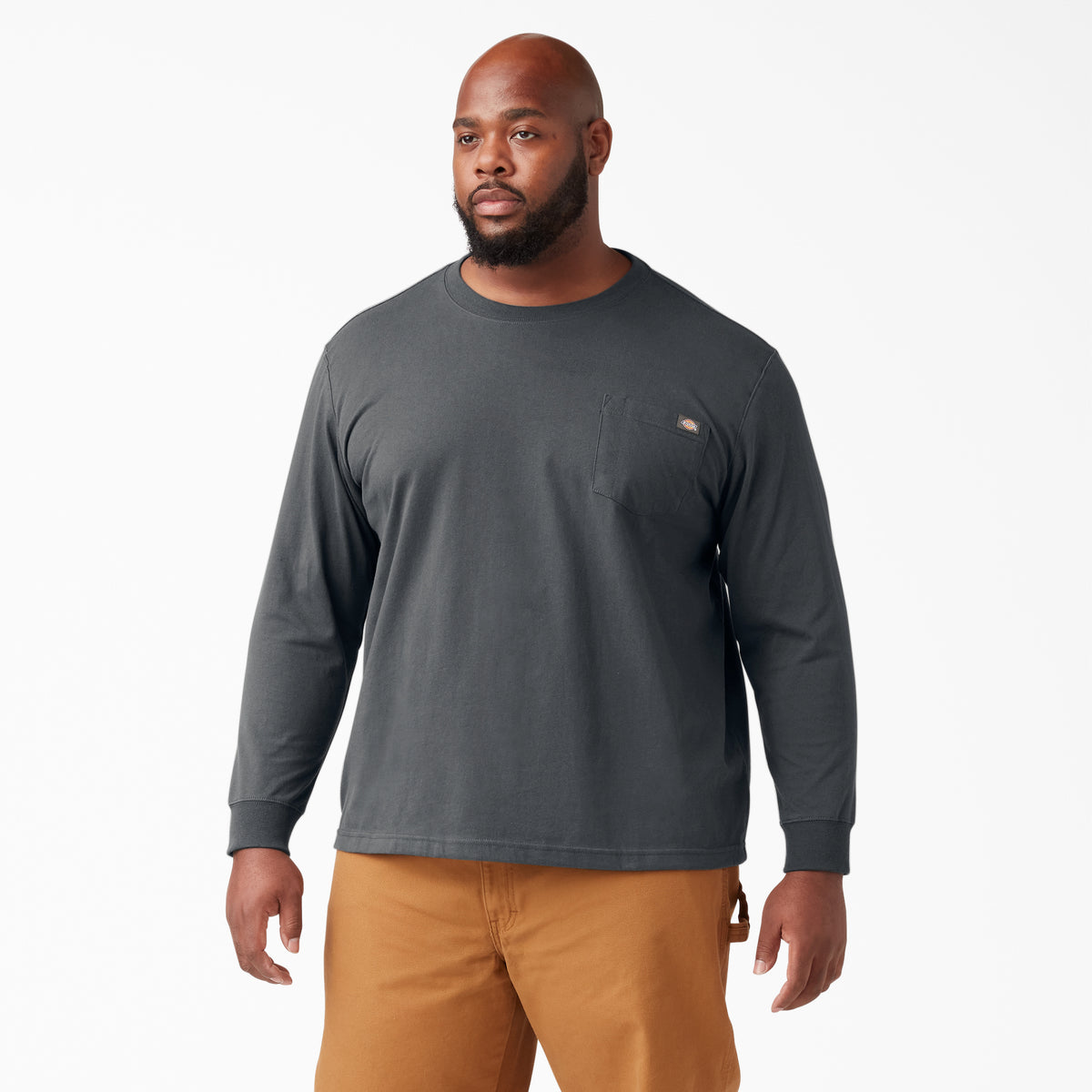 Dickies Men&#39;s Heavyweight Long Sleeve Crew Neck T-Shirt - Work World - Workwear, Work Boots, Safety Gear