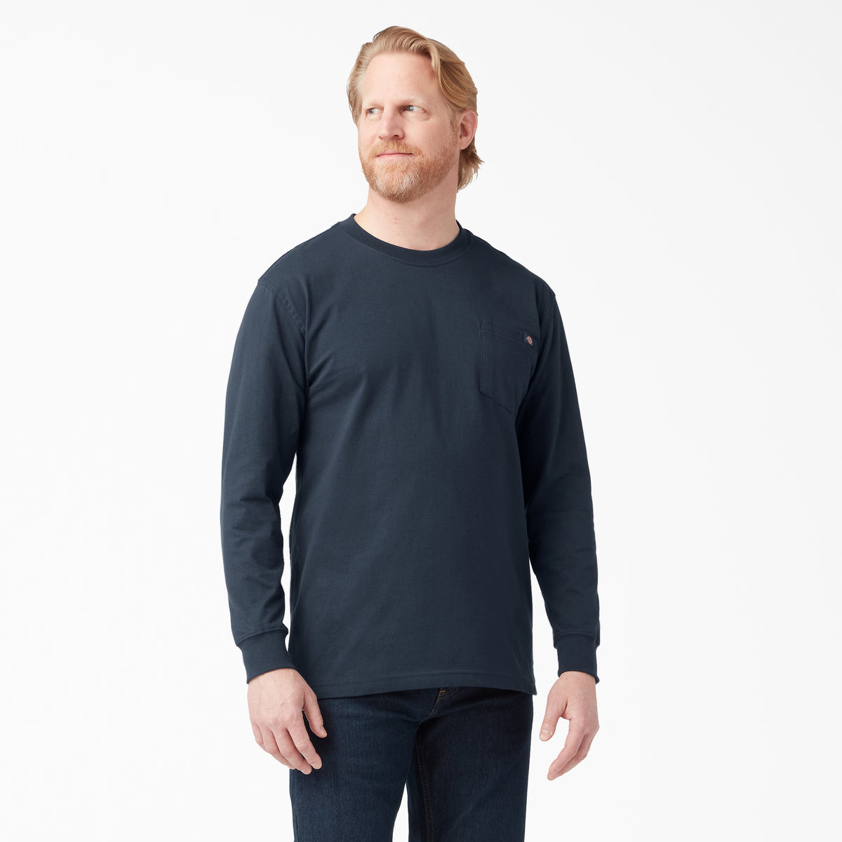 Dickies Men&#39;s Heavyweight Long Sleeve Crew Neck T-Shirt - Work World - Workwear, Work Boots, Safety Gear