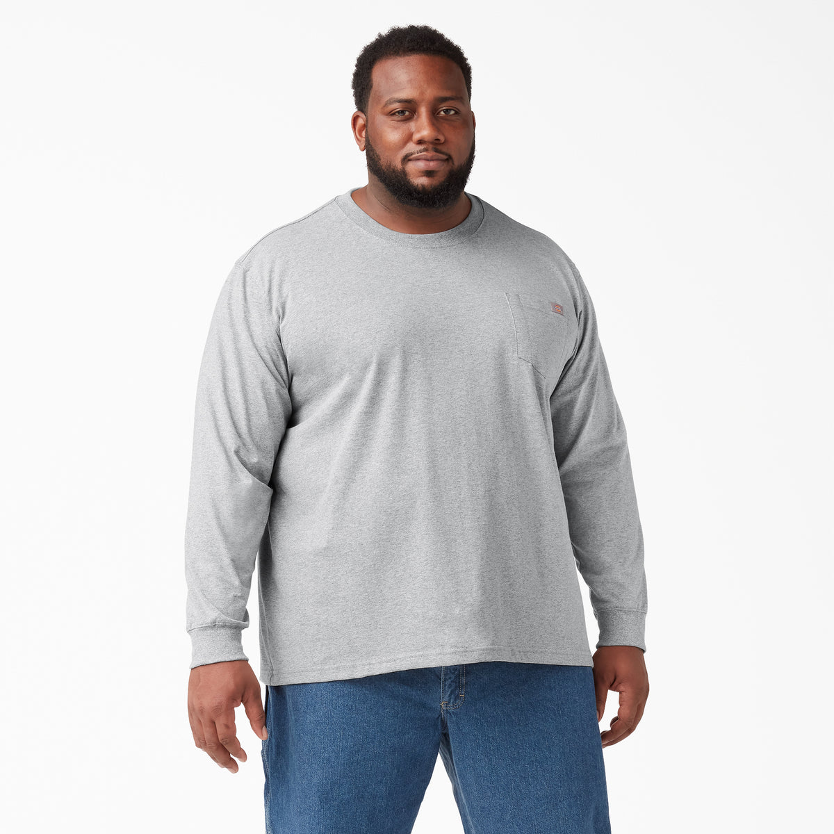Dickies Men&#39;s Heavyweight Long Sleeve Crew Neck T-Shirt - Work World - Workwear, Work Boots, Safety Gear