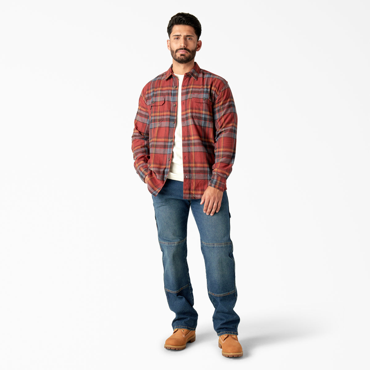 Dickies Men&#39;s Flex Long Sleeve Flannel Shirt - Work World - Workwear, Work Boots, Safety Gear