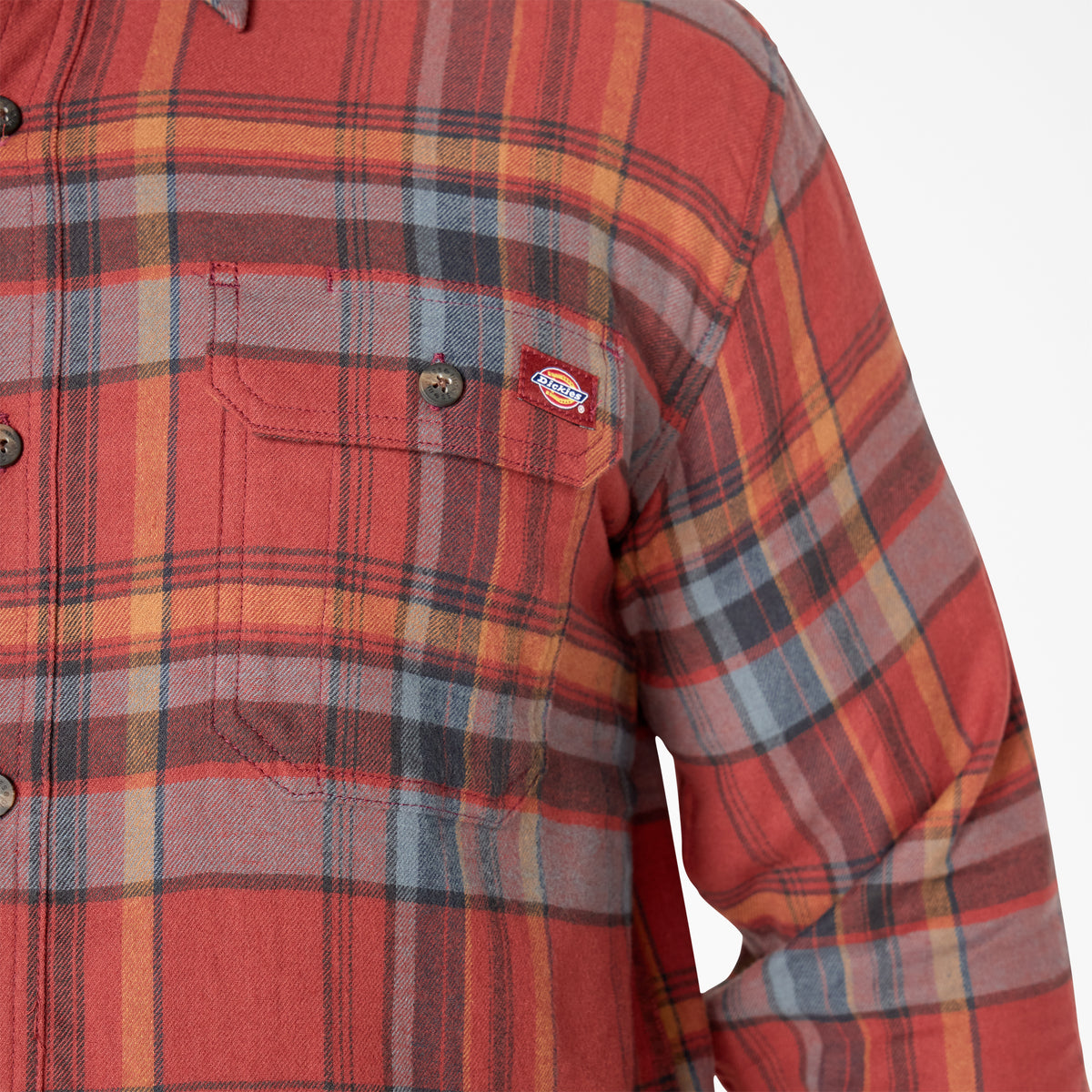 Dickies Men&#39;s Flex Long Sleeve Flannel Shirt - Work World - Workwear, Work Boots, Safety Gear