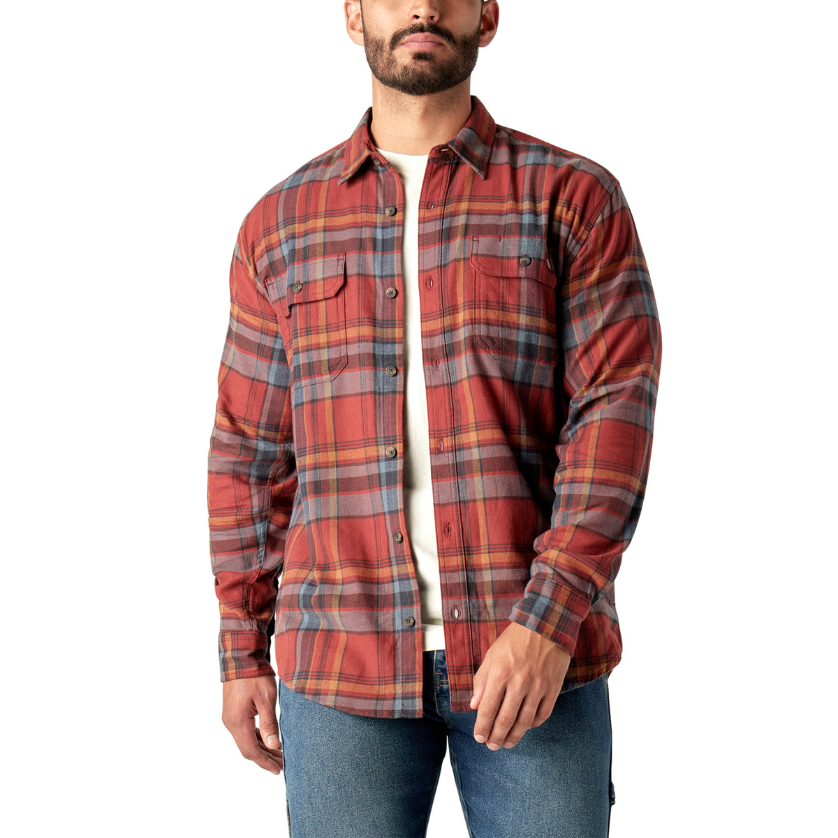 Dickies Men&#39;s Flex Long Sleeve Flannel Shirt - Work World - Workwear, Work Boots, Safety Gear