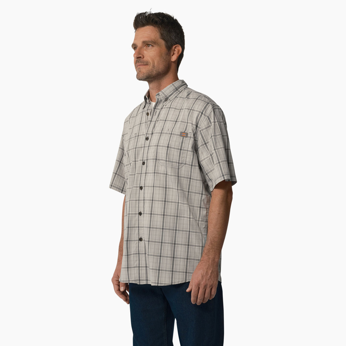 Dickies Men&#39;s FLEX Woven Short Sleeve Button-Down Shirt - Work World - Workwear, Work Boots, Safety Gear