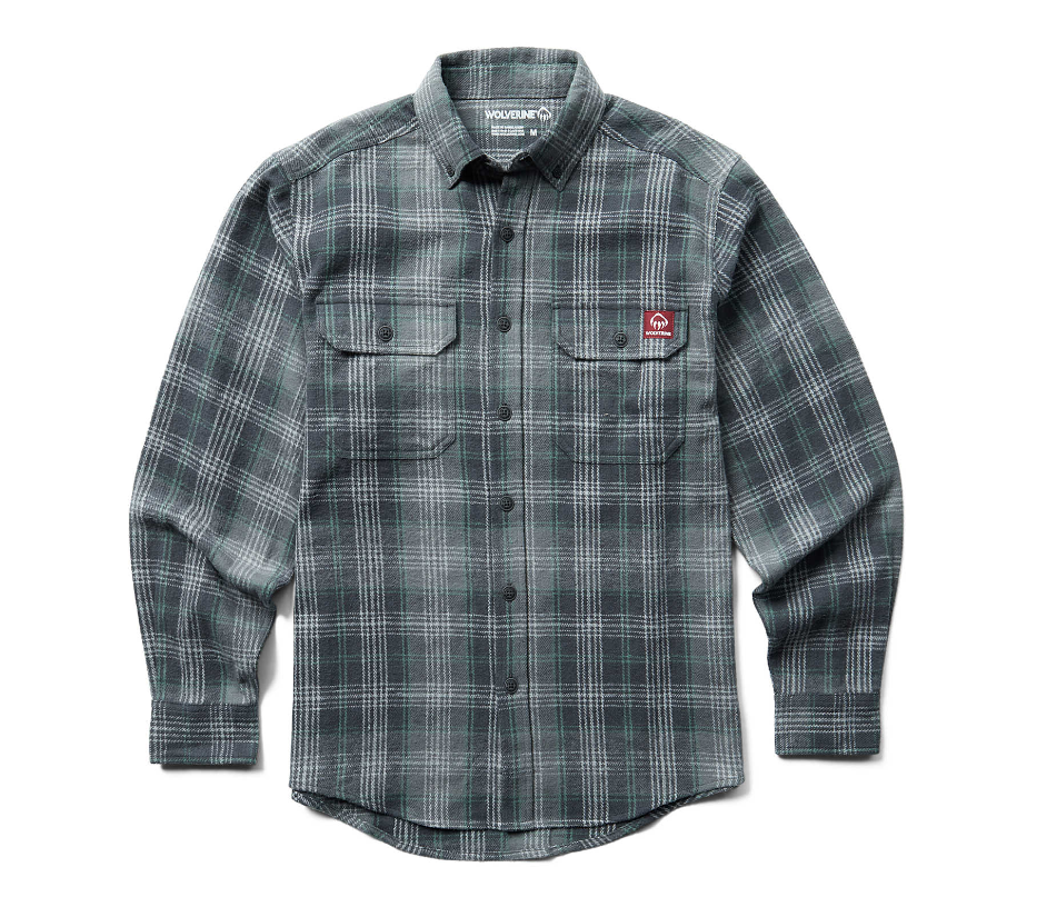 Wolverine Men&#39;s Glacier Heavyweight Long Sleeve Flannel Shirt - Work World - Workwear, Work Boots, Safety Gear