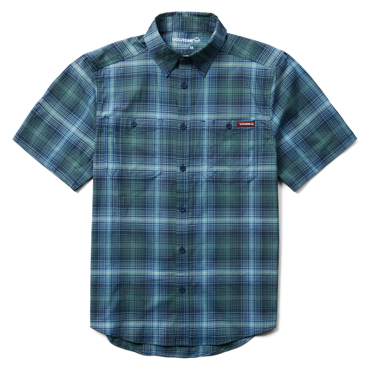 Wolverine Men&#39;s Fuse Button-Down Short Sleeve Work Shirt - Work World - Workwear, Work Boots, Safety Gear
