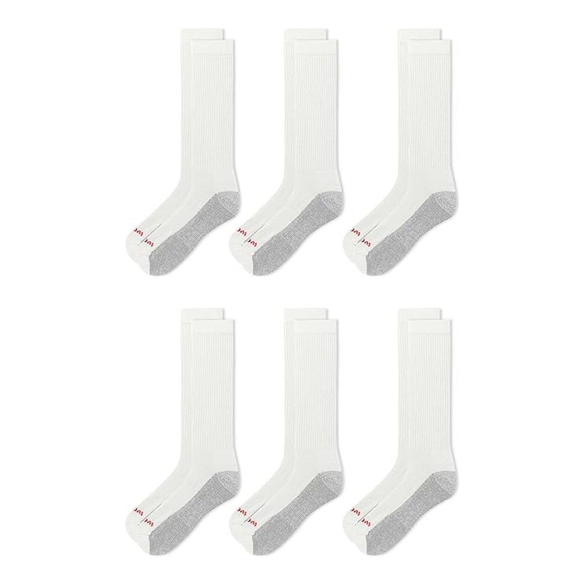 Wolverine Men&#39;s Cotton Comfort Steel Toe Crew Sock (6 Pack) - Work World - Workwear, Work Boots, Safety Gear