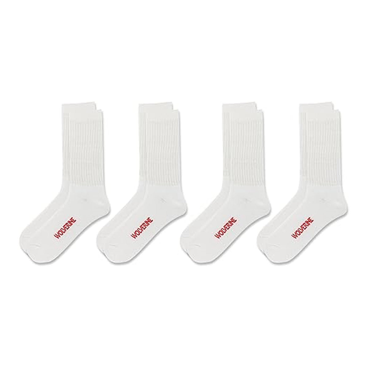 Wolverine Men&#39;s Cotton Boot Crew Sock (4-Pack) - Work World - Workwear, Work Boots, Safety Gear