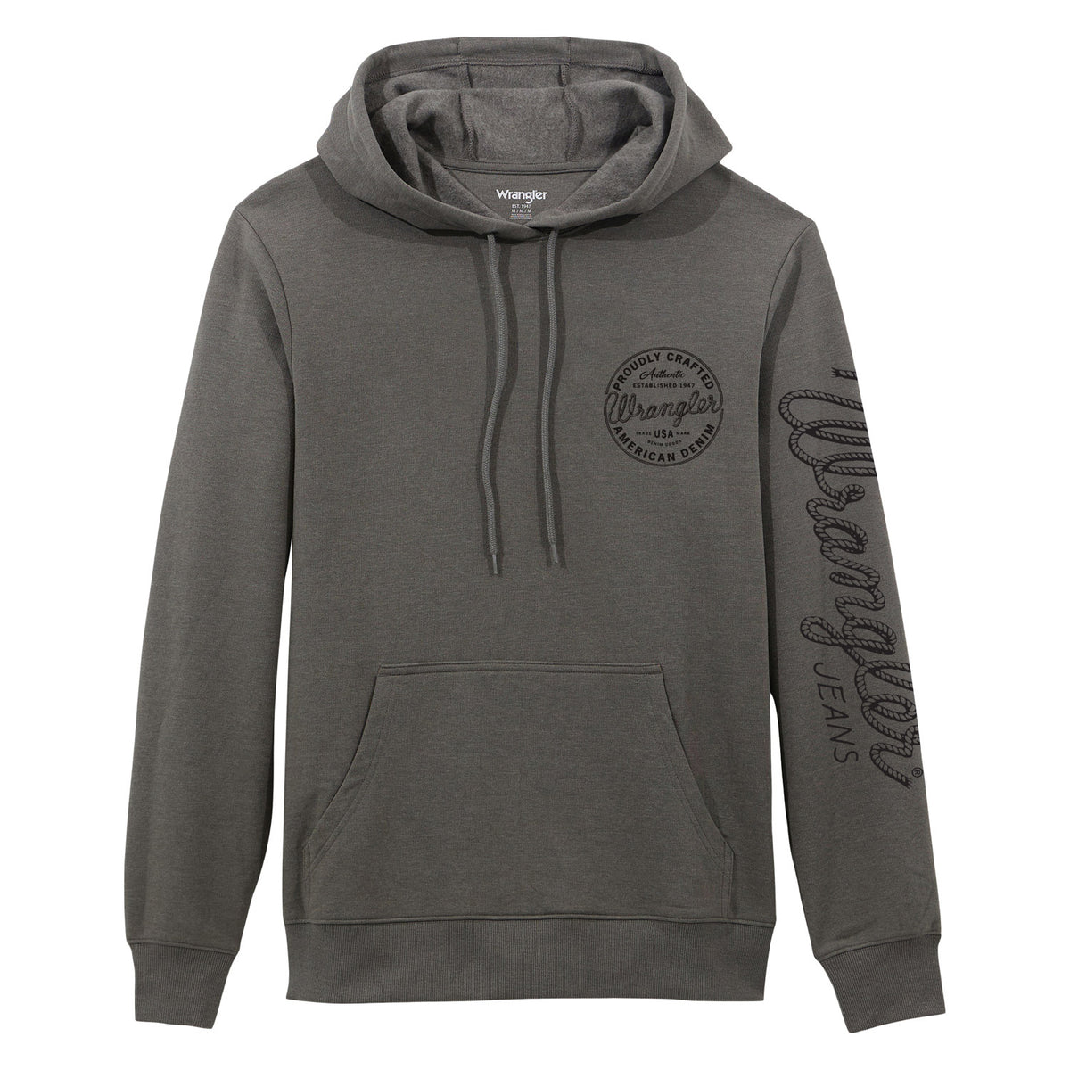 Wrangler Men&#39;s Regular Fit Logo Script Hoodie - Work World - Workwear, Work Boots, Safety Gear