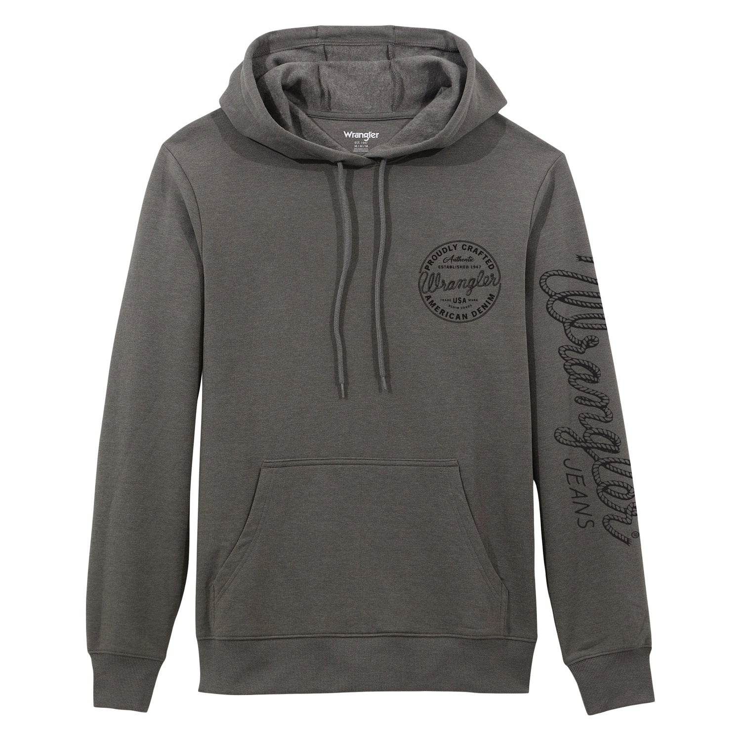 Wrangler Men's Regular Fit Logo Script Hoodie - Work World - Workwear, Work Boots, Safety Gear