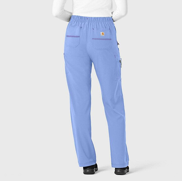 Carhartt Women&#39;s Force® Cross-Flex Utility Boot Cut Cargo Scrub Pant_Ceil Blue - Work World - Workwear, Work Boots, Safety Gear