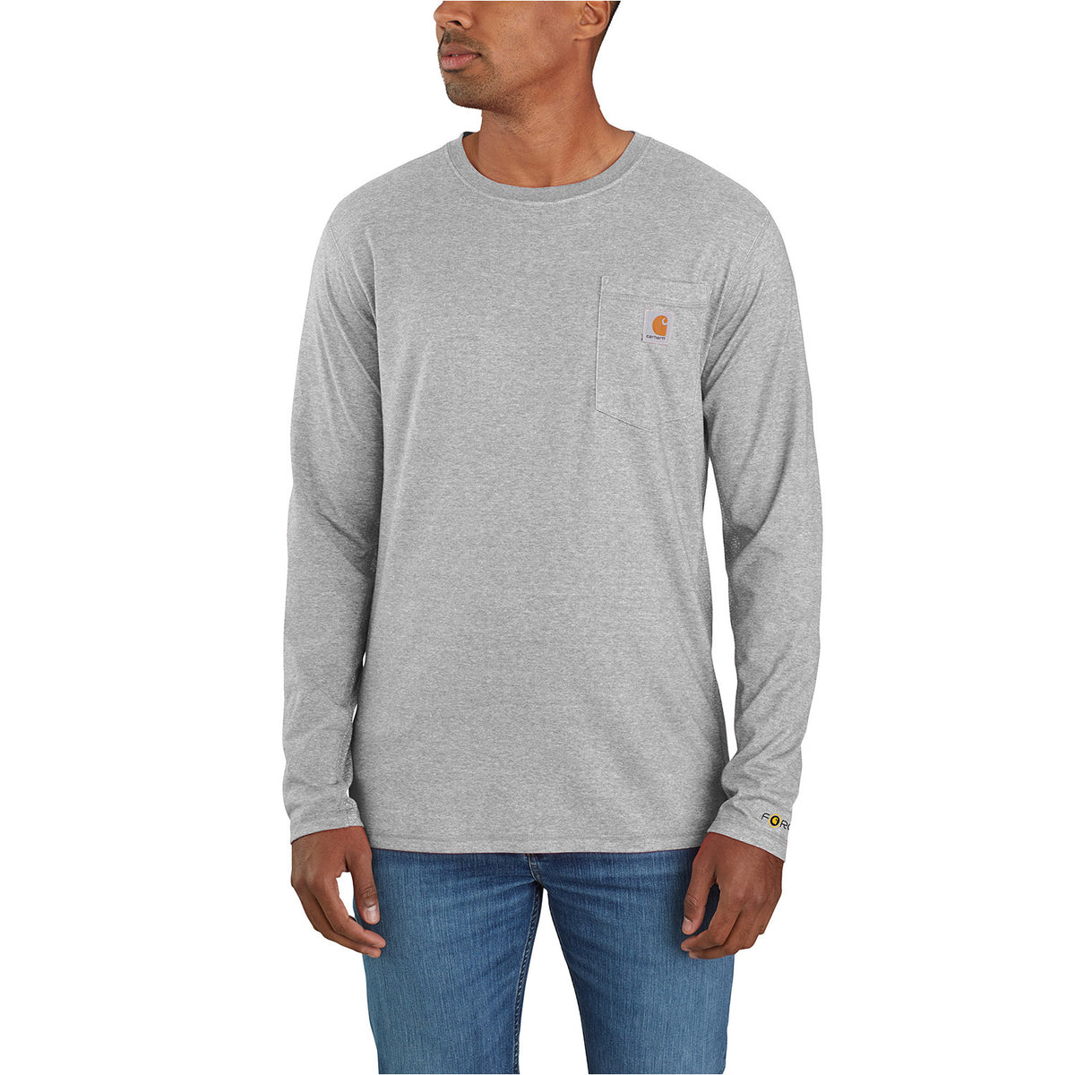 Carhartt Men&#39;s Force® Relaxed Fit Long Sleeve Pocket T-Shirt - Work World - Workwear, Work Boots, Safety Gear