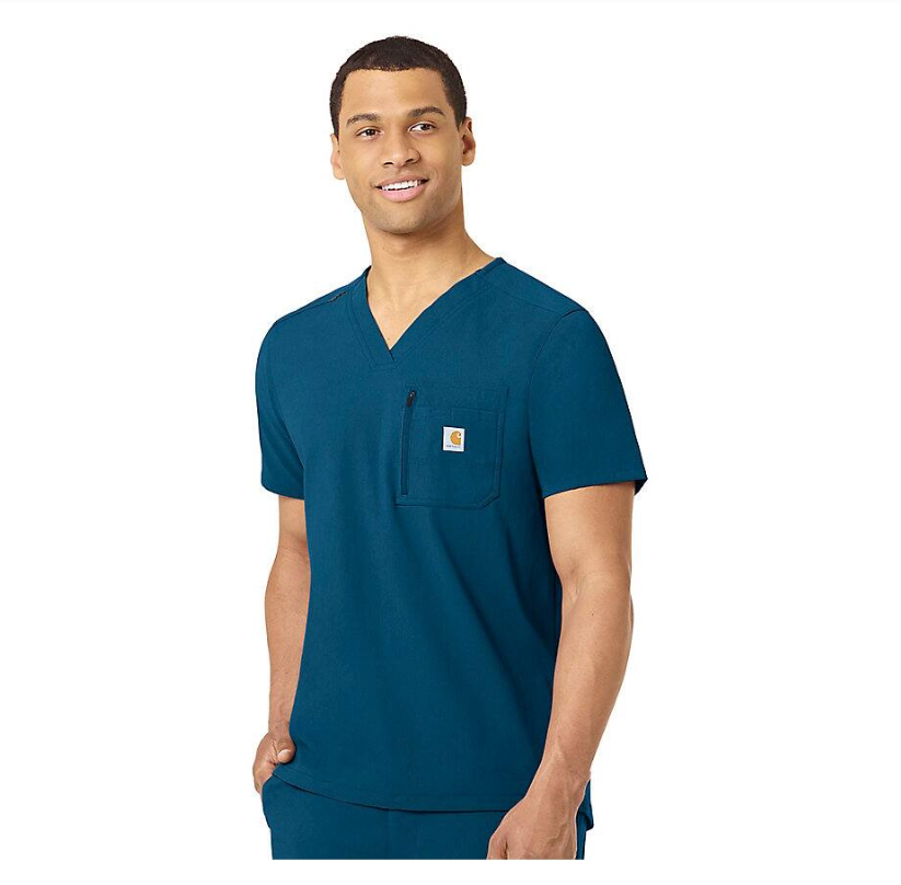 Carhartt Men&#39;s Rugged Flex® Modern-Fit Tuck-In Scrub Top - Work World - Workwear, Work Boots, Safety Gear