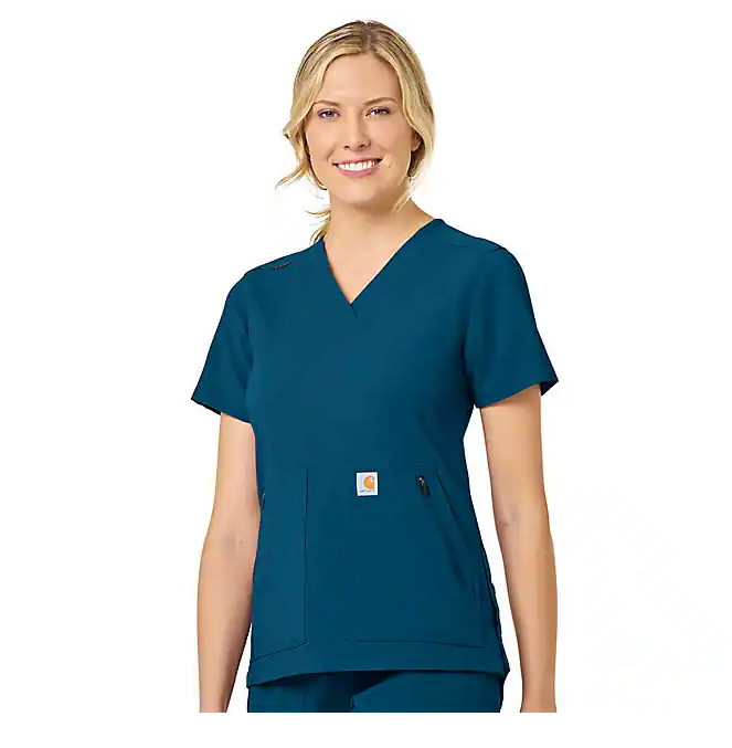 Carhartt Women&#39;s Rugged Flex® 4 Pocket V-Neck Scrub Top - Work World - Workwear, Work Boots, Safety Gear
