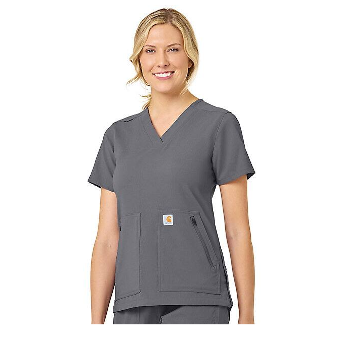 Carhartt Women&#39;s Rugged Flex® 4 Pocket V-Neck Scrub Top - Work World - Workwear, Work Boots, Safety Gear