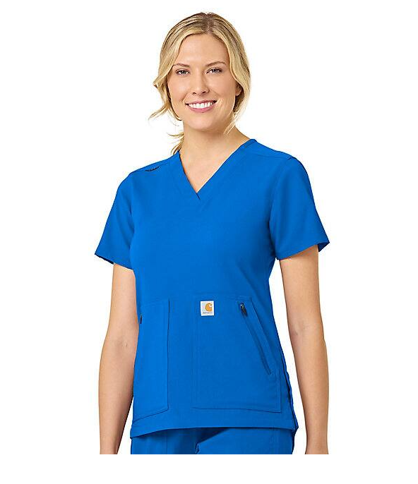 Carhartt Women&#39;s Rugged Flex® 4 Pocket V-Neck Scrub Top - Work World - Workwear, Work Boots, Safety Gear