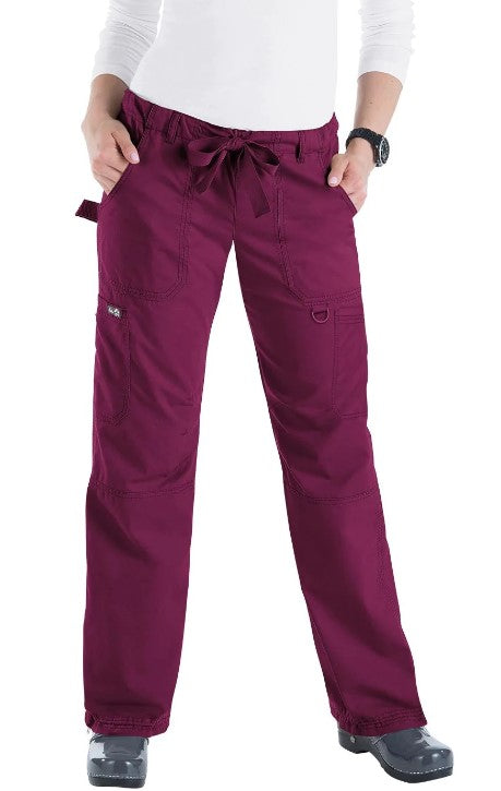 koi Women's Lindsey Drawstring Scrub Pant_Wine - Work World - Workwear, Work Boots, Safety Gear