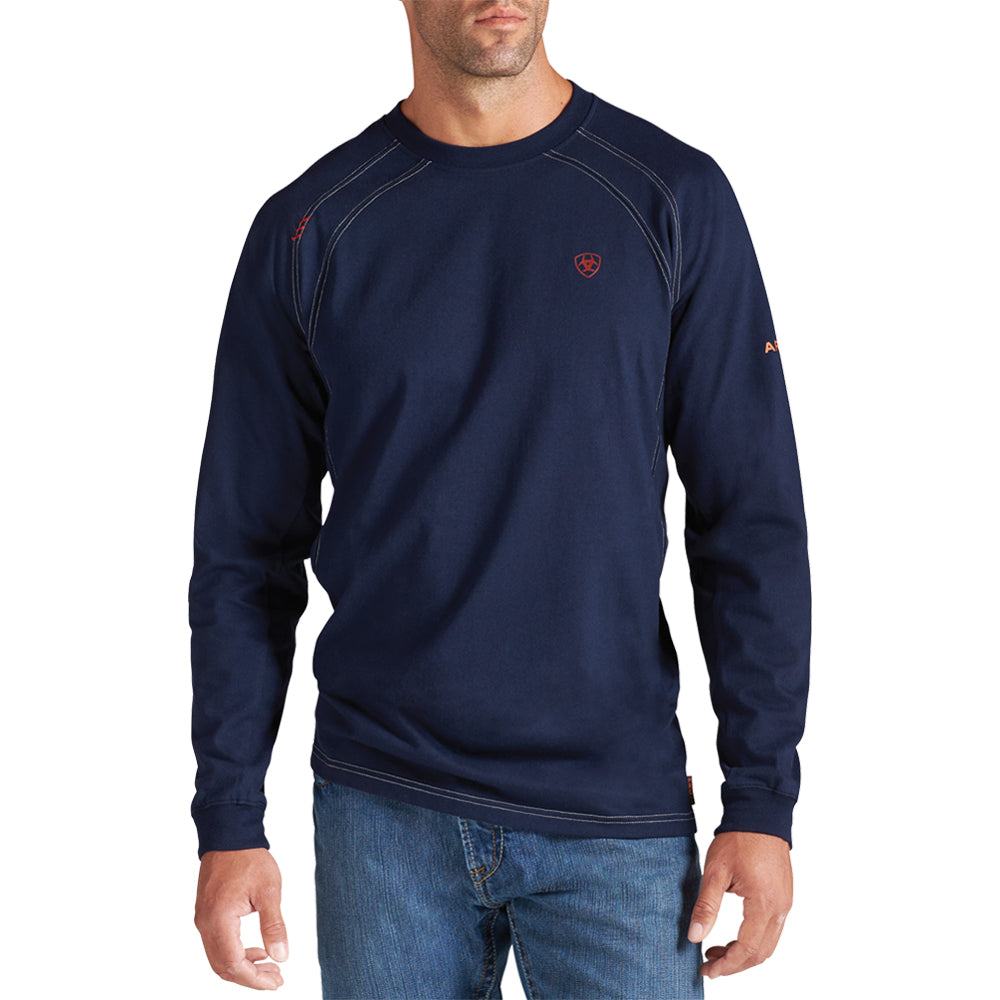 Ariat Men's Flame Resistant Work Crew Long Sleeve T-Shirt - Work World - Workwear, Work Boots, Safety Gear