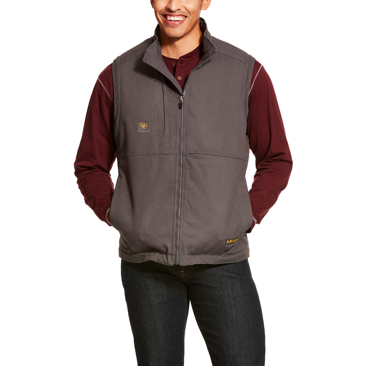 Ariat Men&#39;s Rebar DuraCanvas Vest - Work World - Workwear, Work Boots, Safety Gear