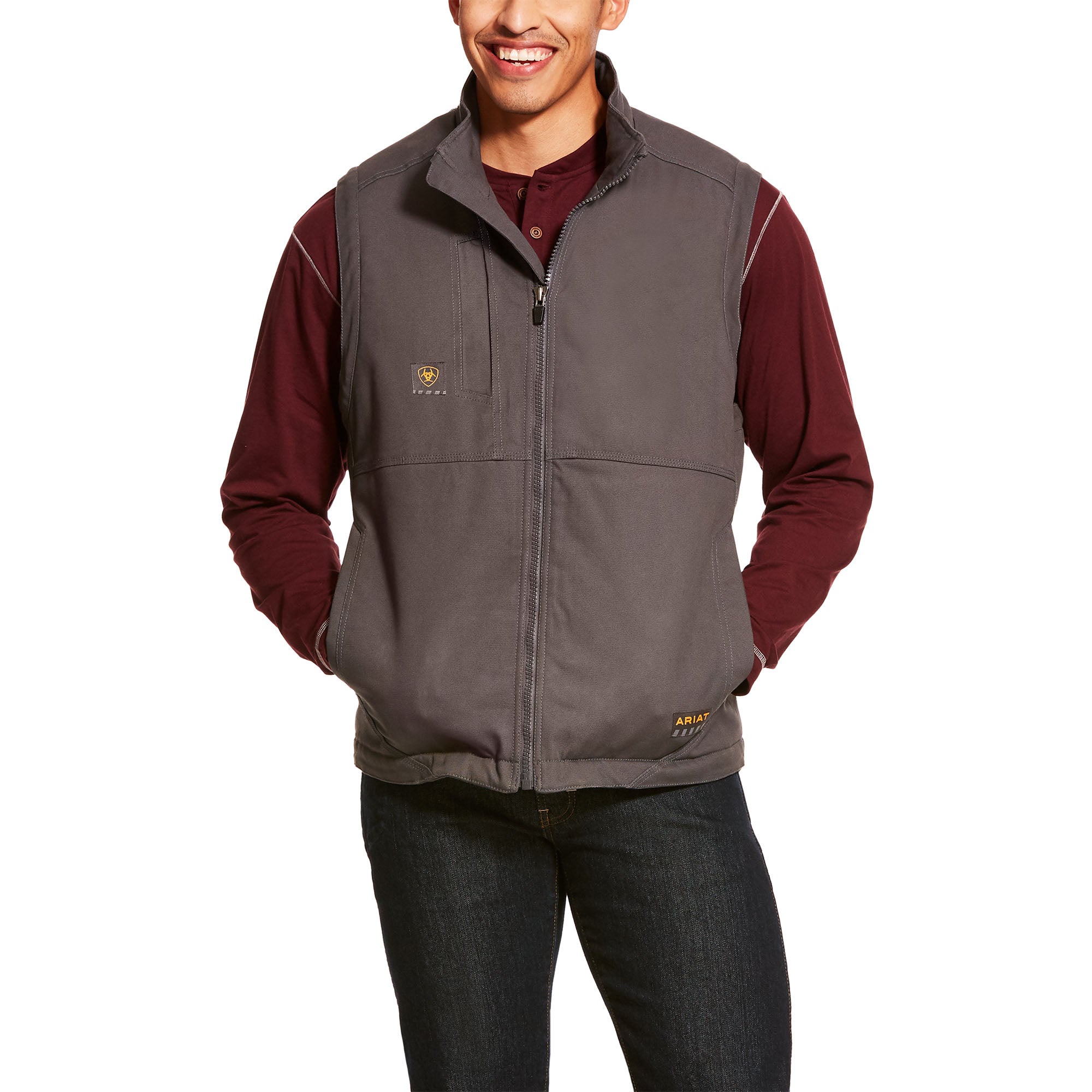Ariat Men's Rebar DuraCanvas Vest - Work World - Workwear, Work Boots, Safety Gear