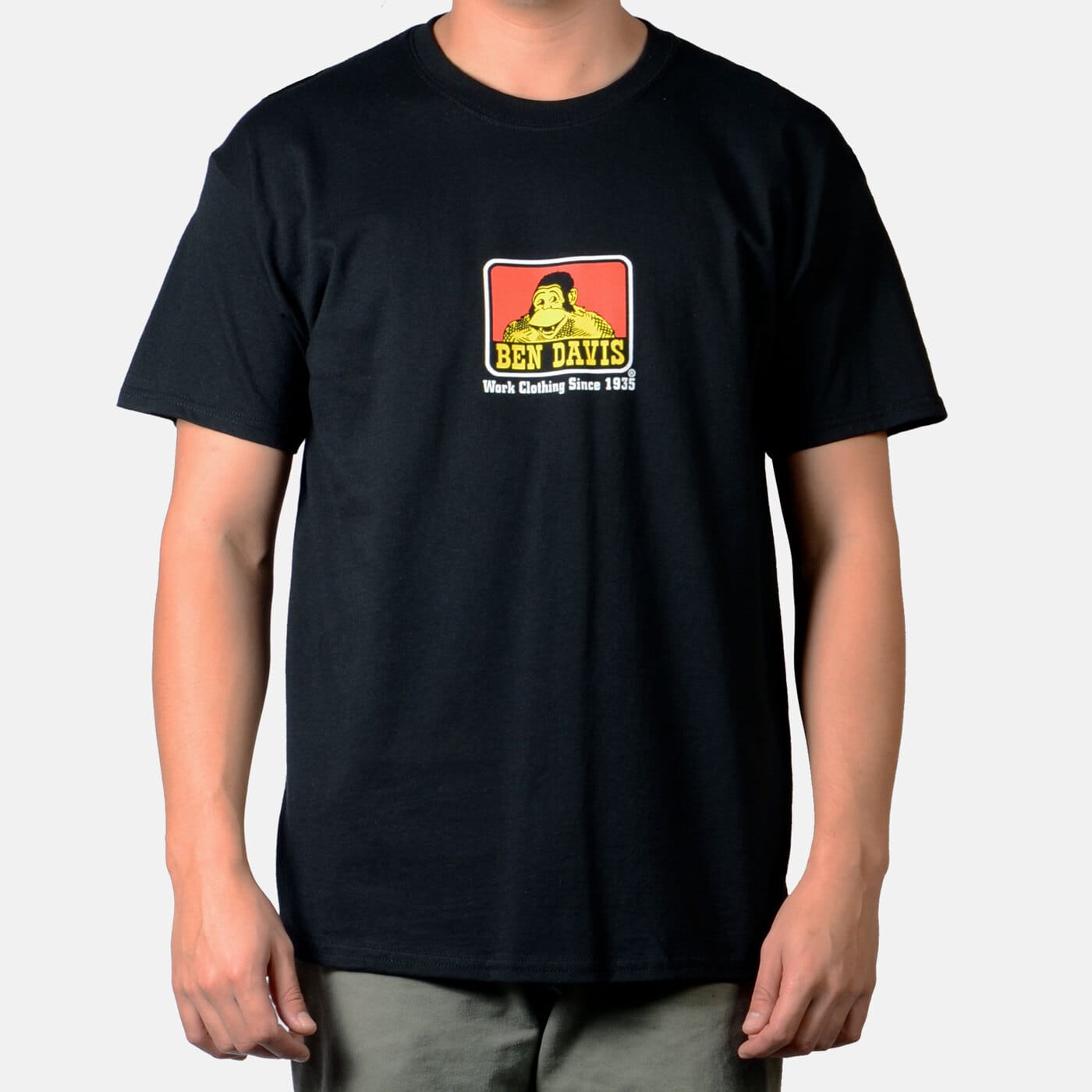 Ben Davis Men's Classic Logo Short Sleeve T-Shirt_Black - Work World - Workwear, Work Boots, Safety Gear
