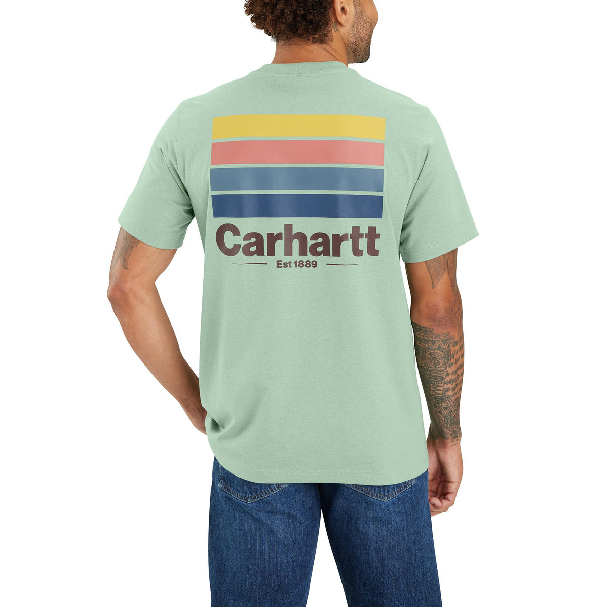 Carhartt Men&#39;s Relaxed Fit Heavyweight Short Sleeve Pocket Line Graphic T-Shirt - Work World - Workwear, Work Boots, Safety Gear