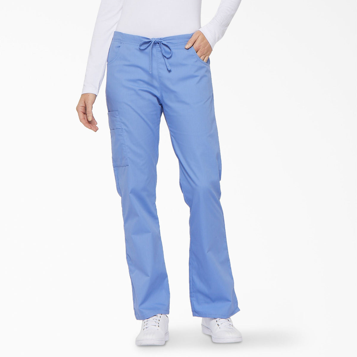 Dickies Women&#39;s Mid-Rise Drawstring Cargo Scrub Pant - Work World - Workwear, Work Boots, Safety Gear