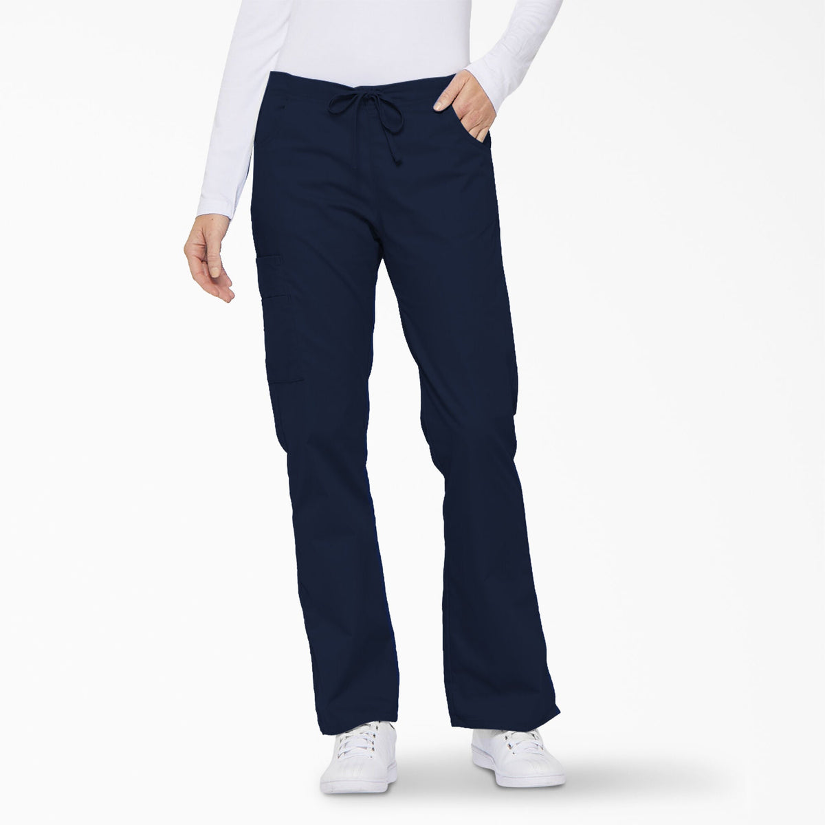 Dickies Women&#39;s Mid-Rise Drawstring Cargo Scrub Pant - Work World - Workwear, Work Boots, Safety Gear