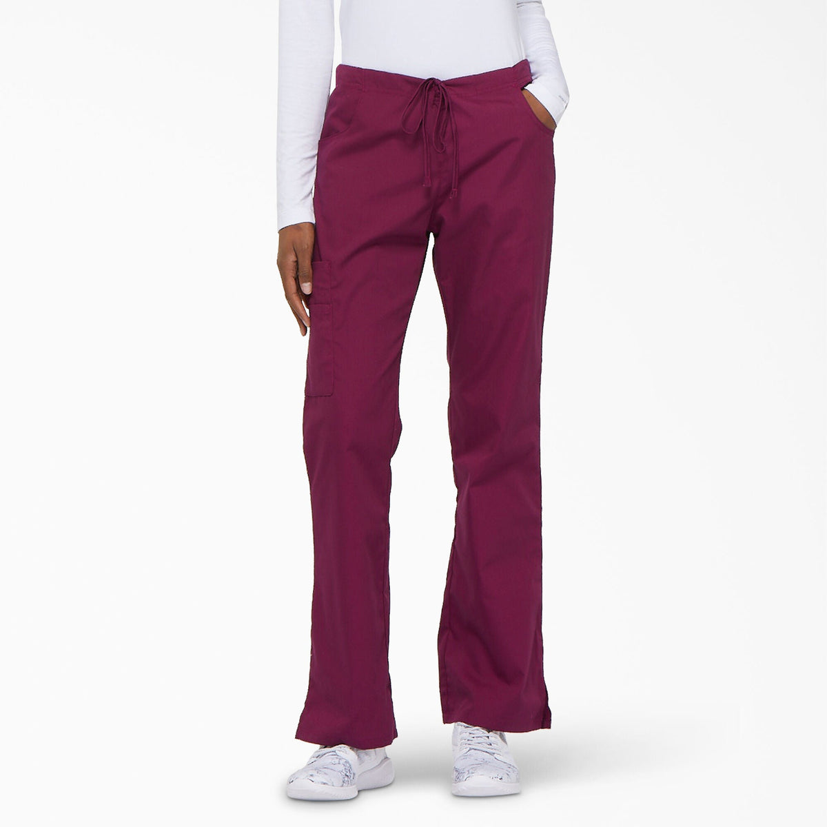 Dickies Women&#39;s Mid-Rise Drawstring Cargo Scrub Pant - Work World - Workwear, Work Boots, Safety Gear