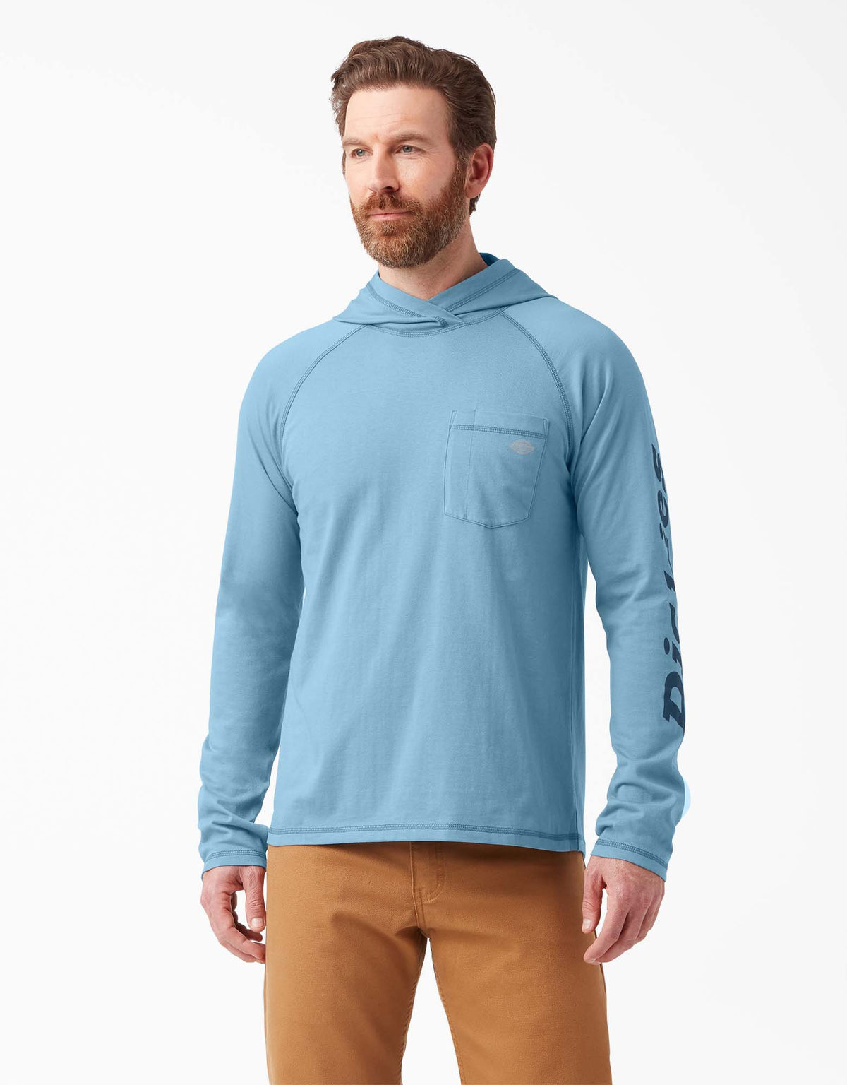 Dickies Men&#39;s Cooling Hooded Long Sleeve Performance Sun Shirt - Work World - Workwear, Work Boots, Safety Gear