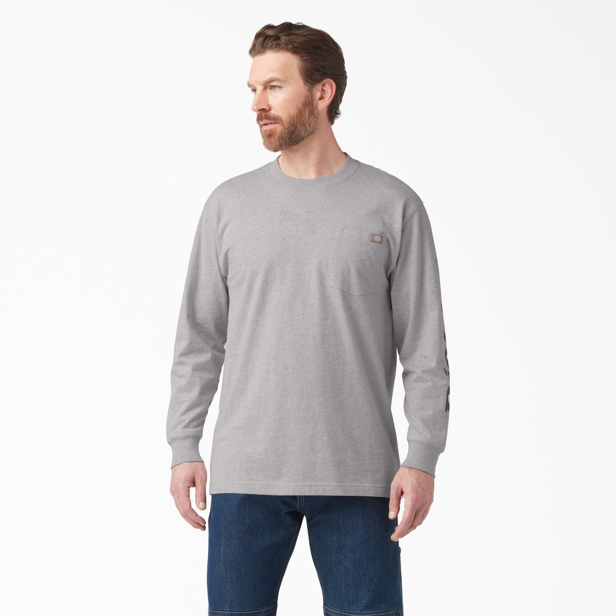 Dickies Men&#39;s Wordmark Graphic Long Sleeve T-Shirt - Work World - Workwear, Work Boots, Safety Gear