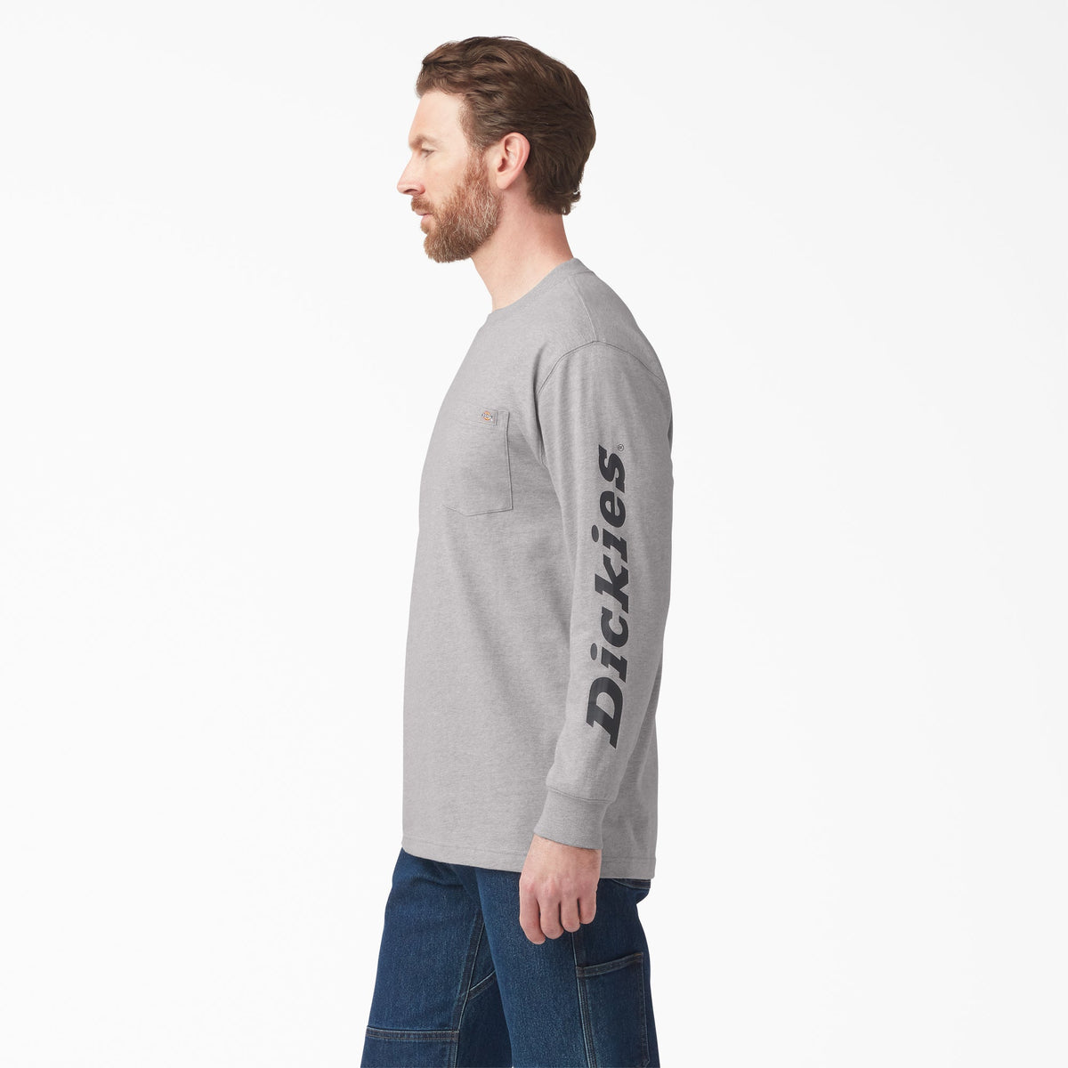 Dickies Men&#39;s Wordmark Graphic Long Sleeve T-Shirt - Work World - Workwear, Work Boots, Safety Gear