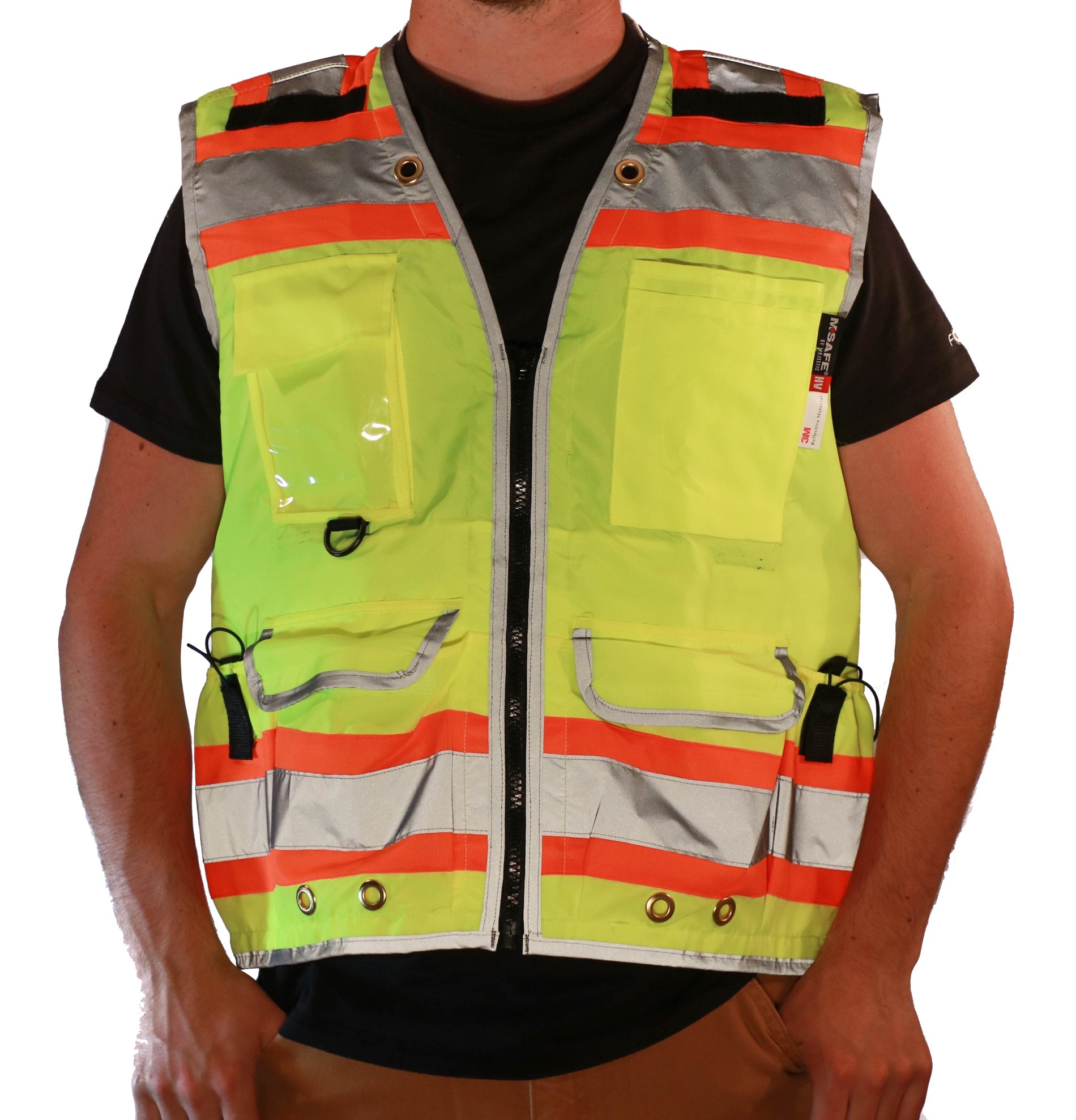 Majestic Class 2 Two Tone Surveyor Vest_Hi-Vis Green - Work World - Workwear, Work Boots, Safety Gear