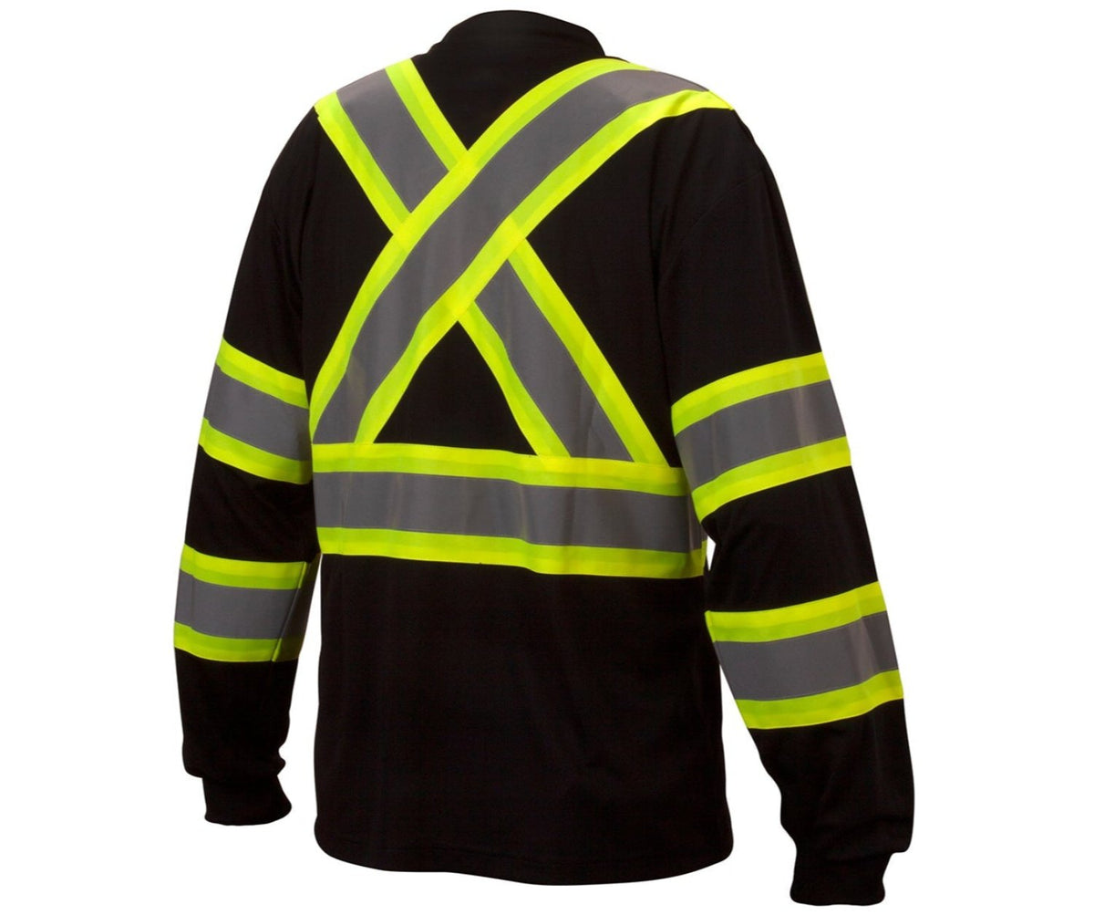 Pyramex Men&#39;s Enhanced Hi-Vis Long Sleeve Shirt - Work World - Workwear, Work Boots, Safety Gear