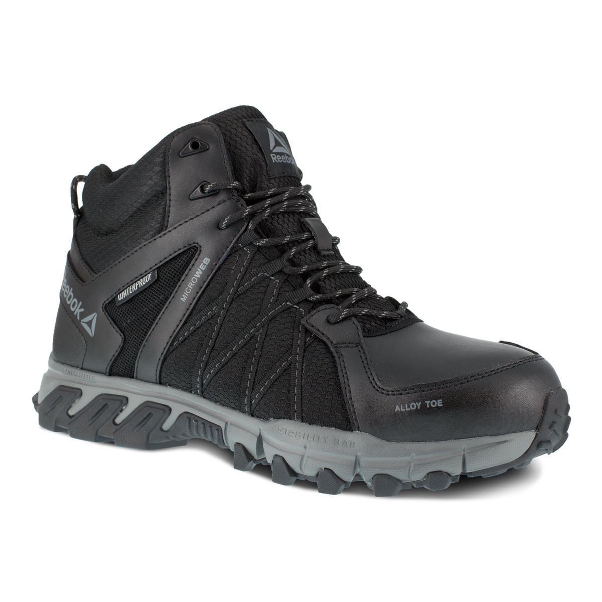 Reebok Work Men&#39;s Trailgrip Waterproof EH Alloy Toe Mid Work Boot - Work World - Workwear, Work Boots, Safety Gear
