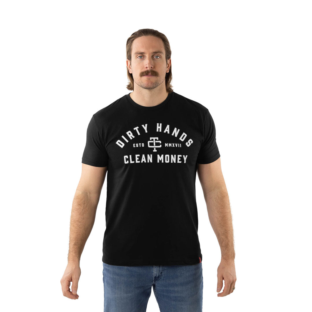 Troll Co. Men&#39;s &quot;Dirty Hands Clean Money&quot; Classic Short Sleeve T-Shirt - Work World - Workwear, Work Boots, Safety Gear
