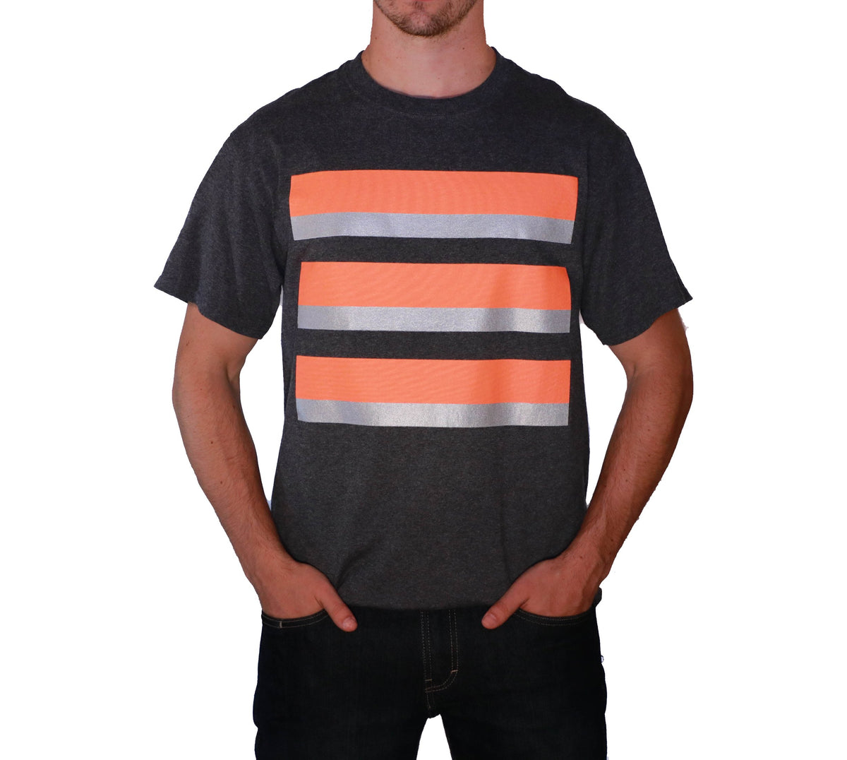Whistle Workwear Safety Short Sleeve T-Shirt_Heather Charcoal Grey - Work World - Workwear, Work Boots, Safety Gear