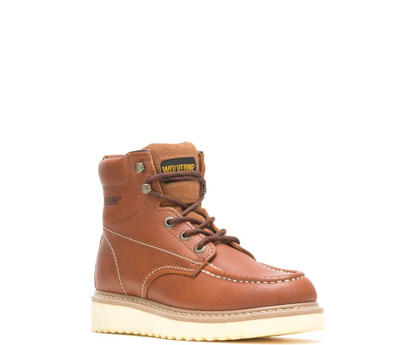 Wolverine Men&#39;s Moc-Toe Wedge 6&quot; Soft Toe Work Boot - Work World - Workwear, Work Boots, Safety Gear