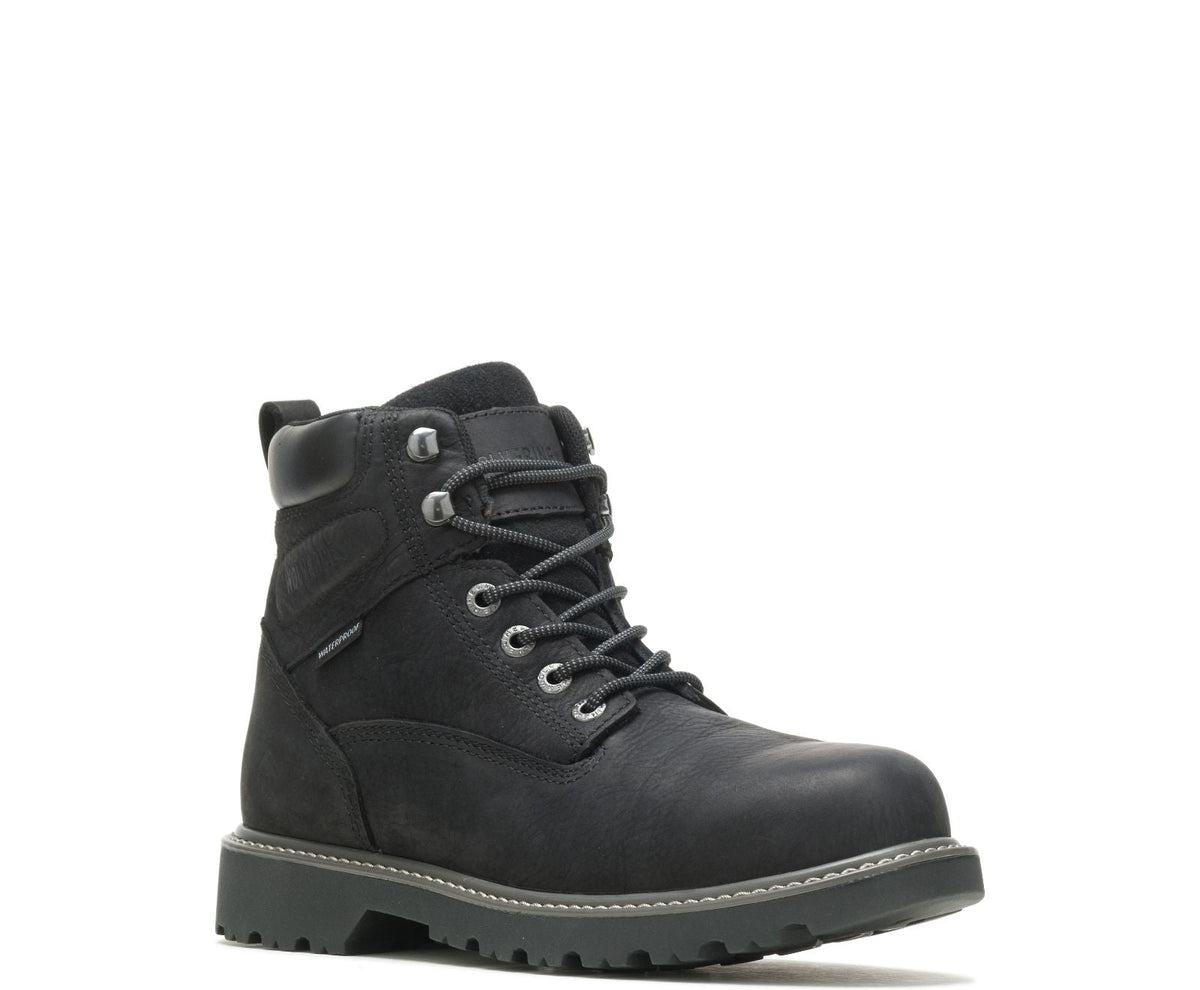 Wolverine Men&#39;s Floorhand 6&quot; Waterproof Steel Toe Work Boot_Black - Work World - Workwear, Work Boots, Safety Gear
