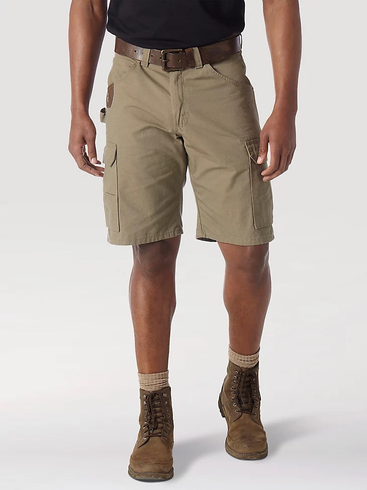 Wrangler® RIGGS® Men's Ripstop Ranger Cargo Short_Bark - Work World - Workwear, Work Boots, Safety Gear