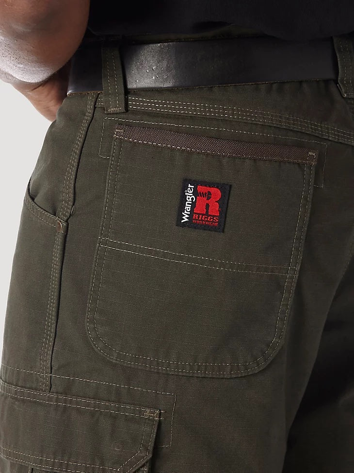 Wrangler® RIGGS Workwear® Men&#39;s Ripstop Ranger Cargo Short_Loden - Work World - Workwear, Work Boots, Safety Gear