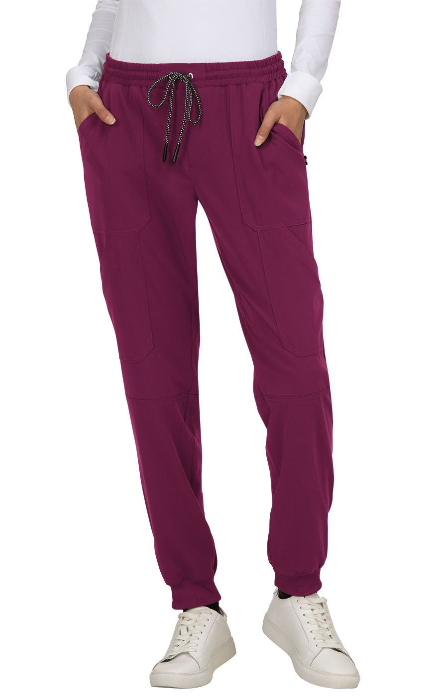 koi Women&#39;s Good Vibe Jogger Pant_Wine - Work World - Workwear, Work Boots, Safety Gear